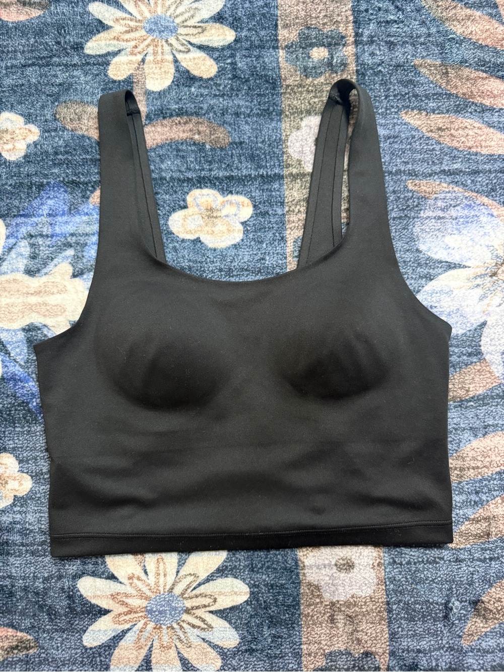 PINK Victoria's Secret Black Seamless Longline Padded Bralette